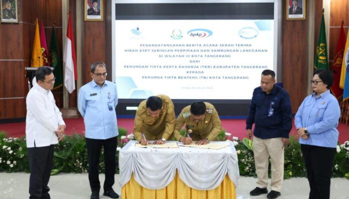 Pemkab Dan Pemkot Tangerang Tuntaskan Serah Terima Hibah Aset Jaringan Perpipaan Wilayah III