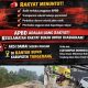 Dokumentasi aksi damai aktivis di depan Kantor Bupati Tangerang dengan spanduk tuntutan perbaikan jalan dan transparansi anggaran operasional.