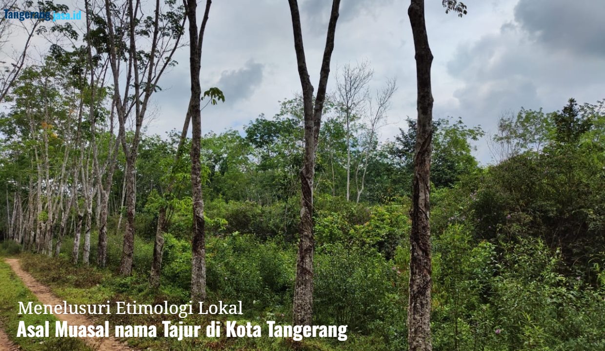 Ilustrasi peta wilayah Kelurahan Tajur Ciledug yang berbatasan dengan Tangerang Selatan dan tepian Kali Angke yang asri.