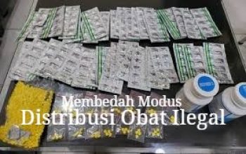 Dokumentasi barang bukti obat keras ilegal hasil sitaan Polres Metro Tangerang Kota di wilayah Kosambi.
