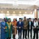 Bupati Tangerang Moch. Maesyal Rasyid saat memberikan sambutan di hadapan Wapres Ke-13 KH Ma'ruf Amin pada Wisuda USNB di GSG Tigaraksa.