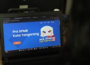 Visual infografis alur pendaftaran daring Pra-SPMB Kota Tangerang 2026 di portal resmi.