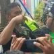 Kondisi di lokasi Muscab PKB Kabupaten Tangerang saat sejumlah kader menyampaikan protes dan membentangkan spanduk aspirasi.