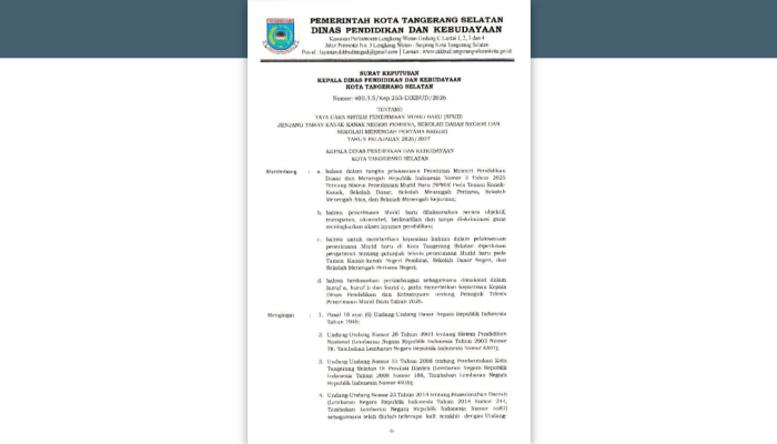 Prioritaskan Jalur Domisili pada SPMB TP 2026/202