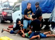 Penangkapan tiga tersangka sindikat curanmor bersenjata api di Pelabuhan Merak.