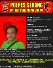 Penangkapan DPO kasus korupsi dana desa oleh Polres Serang di sebuah rumah kontrakan.