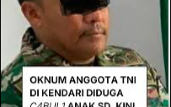 DPO anggota TNI Kodim 1417 Kendari terkait kasus kekerasan seksual terhadap anak di bawah umur.