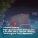 Penampakan kerusakan infrastruktur jalan akibat terjangan truk kontainer yang melaju tidak terkendali di Tol Bitung, Sabtu dini hari.