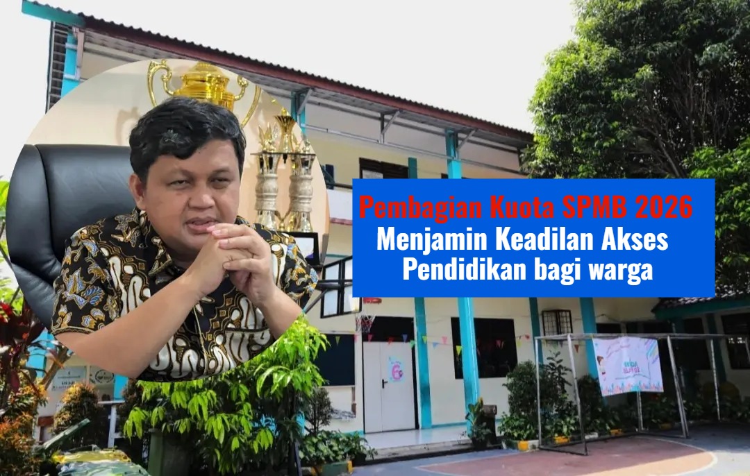 Simulasi sistem seleksi penerimaan murid baru (SPMB) digital di Kota Tangerang Selatan untuk tahun ajaran 2026.
