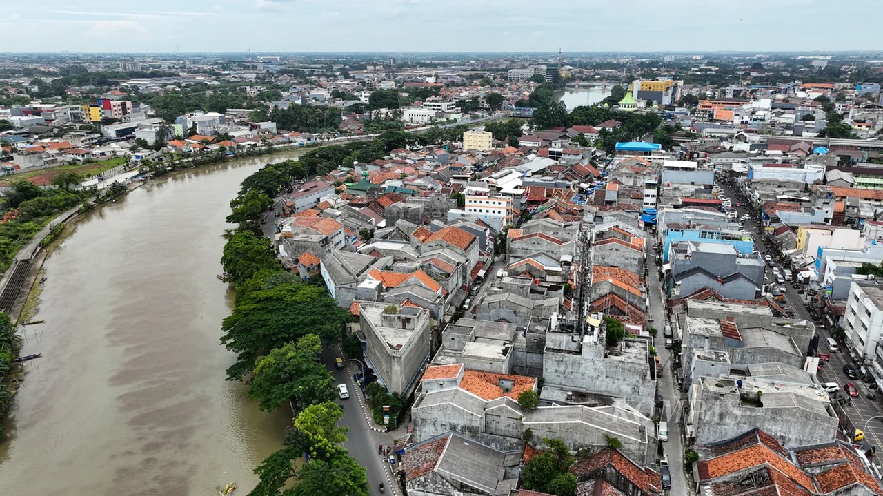 Foto suasana klasik kawasan Pasar Lama Tangerang yang kental dengan nuansa akulturasi budaya.