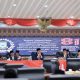 Wali Kota Tangerang Sachrudin bersama jajaran pimpinan DPRD Kota Tangerang saat menghadiri Rapat Paripurna mendengarkan Pidato Kenegaraan Presiden RI dalam rangka HUT ke-81 RI di Gedung Dewan.