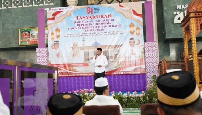 Bupati Maesyal Rasyid Sentil Integritas ASN Tangerang dalam Tasyakuran HUT ke-81 RI