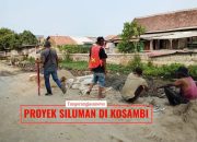 Lokasi pembangunan proyek fisik turap tanpa papan informasi di Kampung Cilampe, Kosambi, Kabupaten Tangerang tahun 2026.
